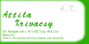 attila krivacsy business card